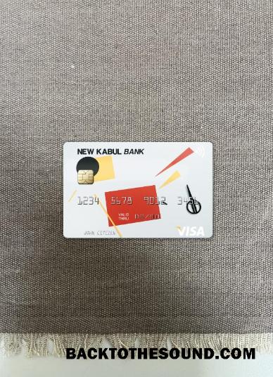 İndir Afganistan Yeni Kabul Banka Vize Kart foto-görünüm Ön Örnek tasarım