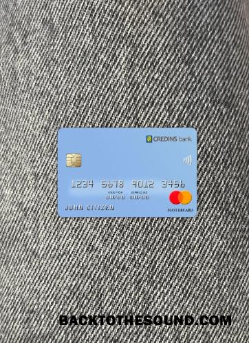 İndir Arnavutluk Credins Banka Mastercard foto-görünüm Ön Örnek şablon