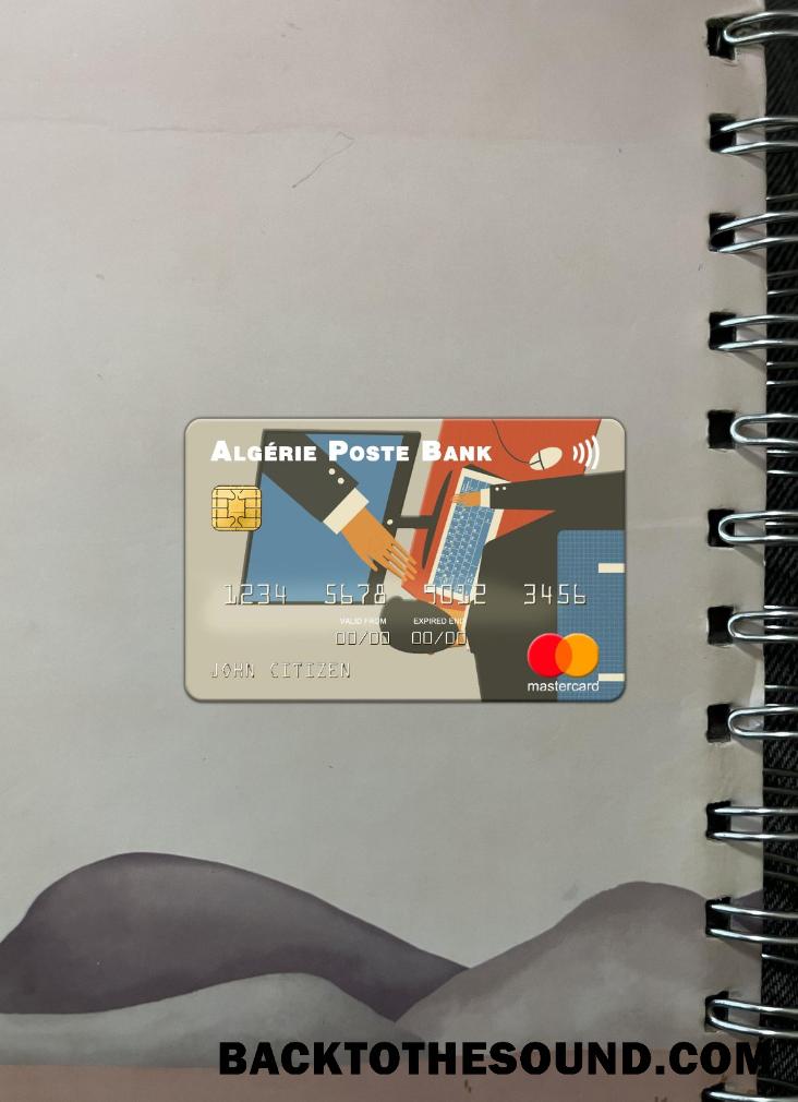 İndir Cezayir Algérie Poste Banka Mastercard foto-görünüm Ön Örnek taslak