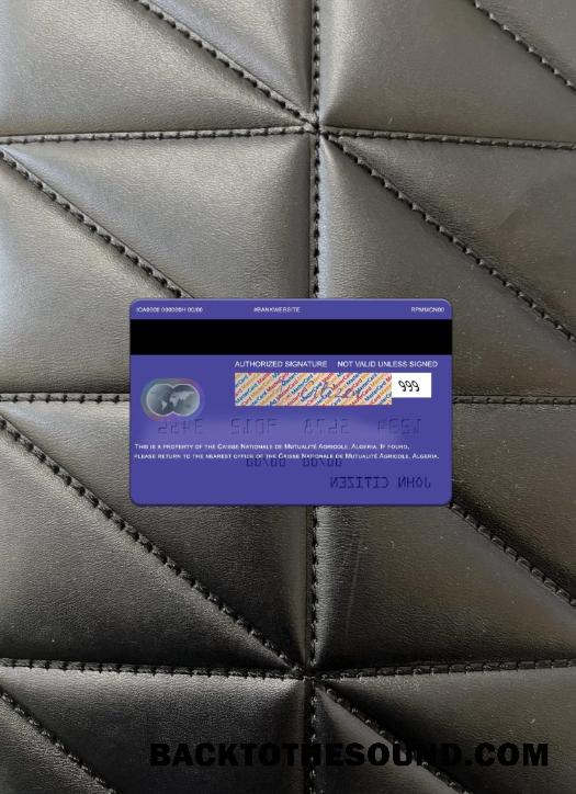 İndir Cezayir Caisse Nationale de Mutualité Agricole Mastercard foto-görünüm Arka Örnek taslak