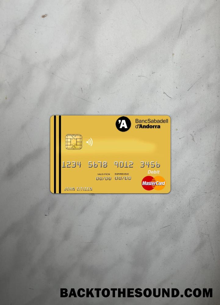 İndir Andorra Banka Sabadell Mastercard foto-görünüm Ön Örnek ön izleme