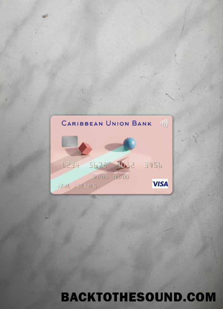 İndir Antigua ve Barbuda Caribbean birlik Banka Vize Kart foto-görünüm Ön Örnek taslak