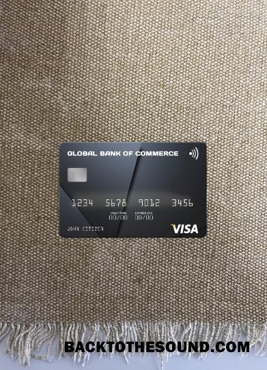 İndir Antigua ve Barbuda Global Banka of Commerce Vize Kart foto-görünüm Ön Örnek tasarım