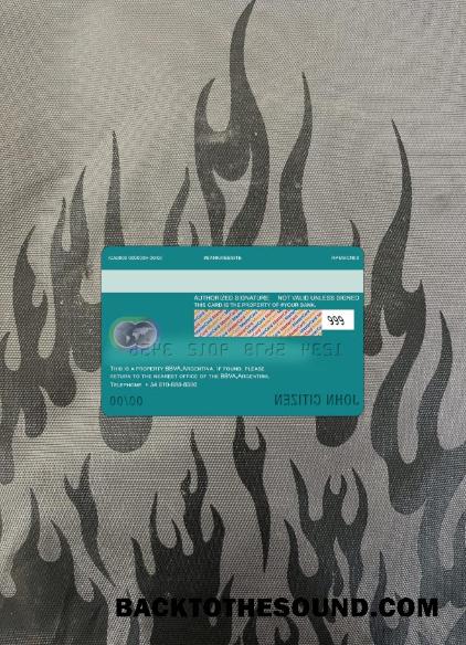 İndir Arjantin BBVA Banka Mastercard Banka foto-görünüm Arka Örnek ön izleme