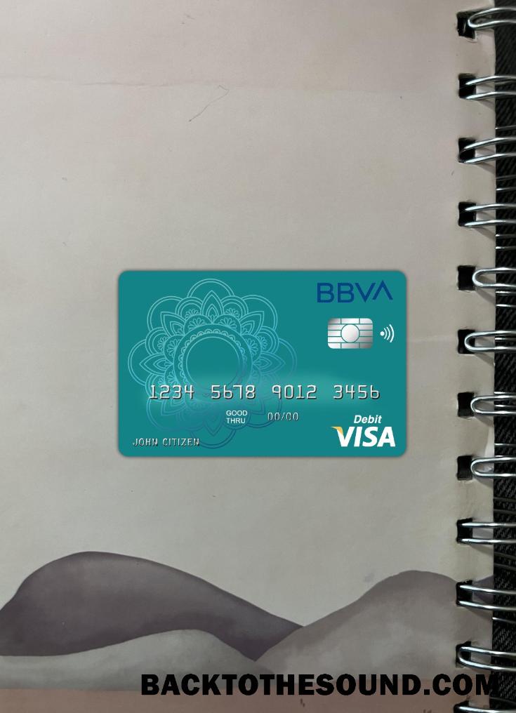 İndir Arjantin BBVA Banka Vize Banka Kart foto-görünüm Ön Örnek şablon