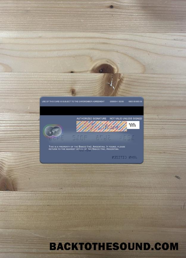 İndir Arjantin Banco Itaú Mastercard foto-görünüm Arka Örnek şablon