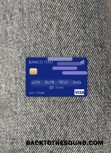 İndir Arjantin Banco Itaú Vize Kart foto-görünüm Ön Örnek taslak