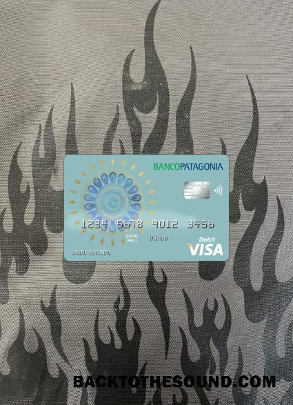 İndir Arjantin Banco Patagonia Banka Vize Kart Banka Kart foto-görünüm Ön Örnek tasarım