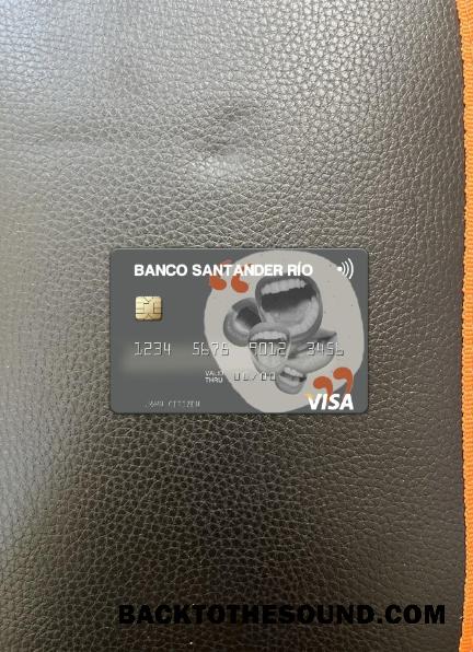 İndir Arjantin Banco Santander Río Vize Kart foto-görünüm Ön Örnek tasarım