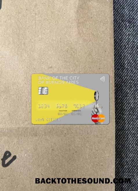 İndir Arjantin Banka of the City of Buenos Aires Mastercard foto-görünüm Ön Örnek taslak