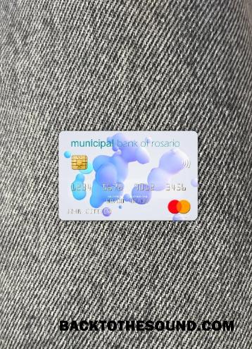 İndir Arjantin Municipal Banka of Rosario Mastercard foto-görünüm Ön Örnek taslak