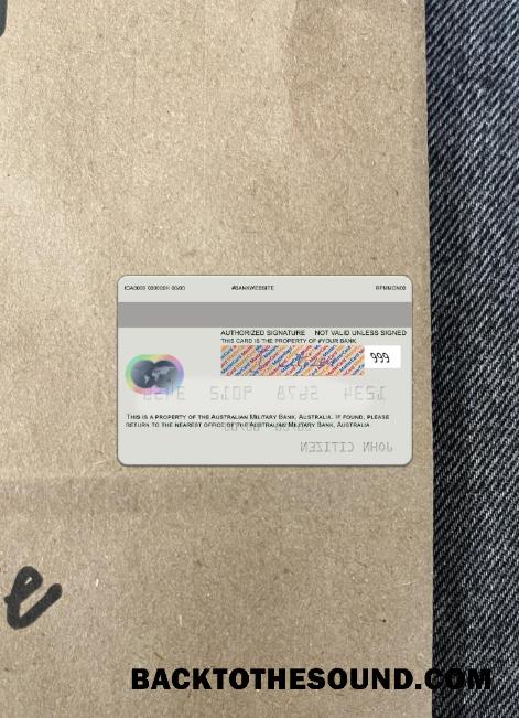 İndir Avustralya Australian Military Banka Mastercard foto-görünüm Arka Örnek tasarım