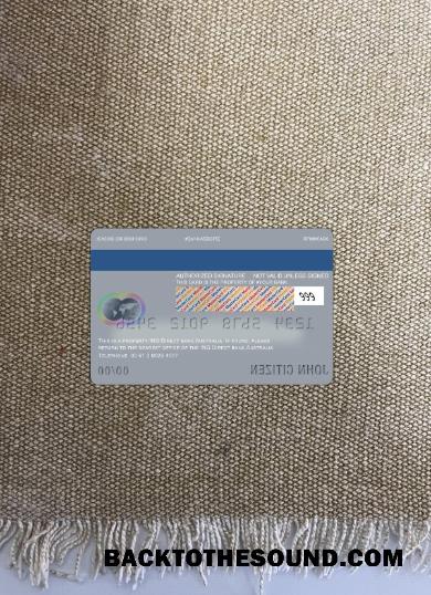 İndir Avustralya Ing Direct Banka master Kart foto-görünüm Arka Örnek şablon