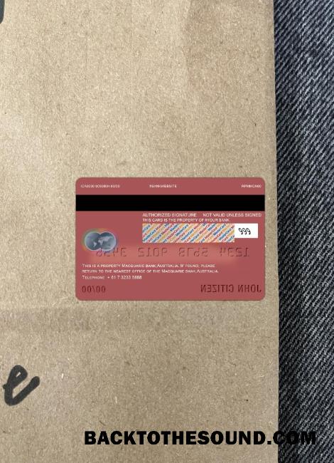İndir Avustralya Macquarie Banka Mastercard foto-görünüm Arka Örnek ön izleme