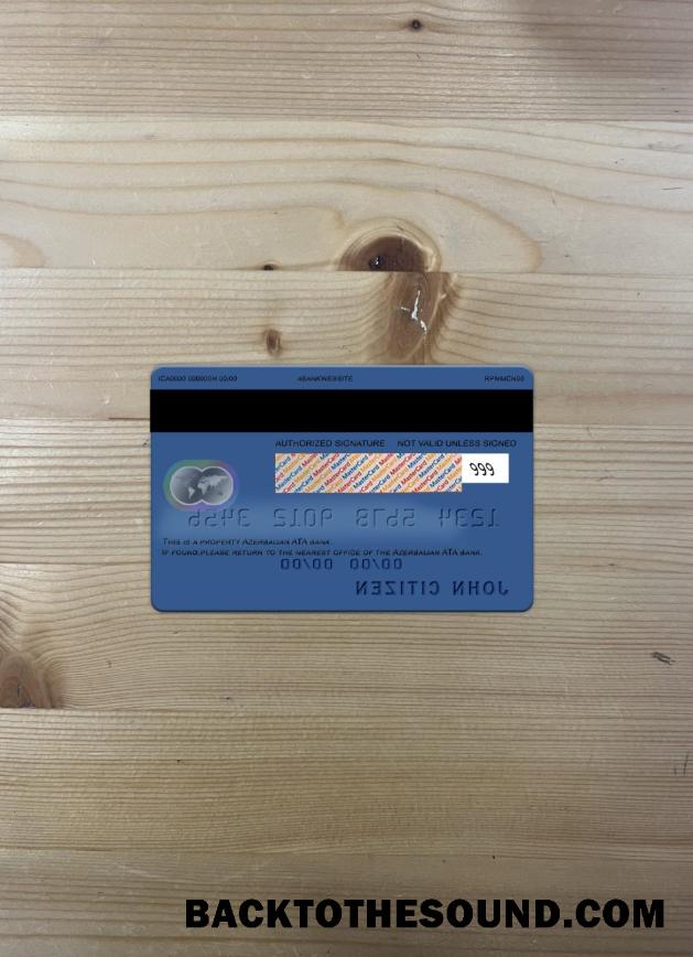 İndir Azerbaycan ATA Banka Mastercard foto-görünüm Arka Örnek ön izleme