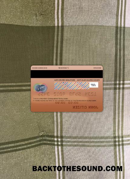 İndir Bangladeş Rupali Banka Mastercard foto-görünüm Arka Örnek taslak