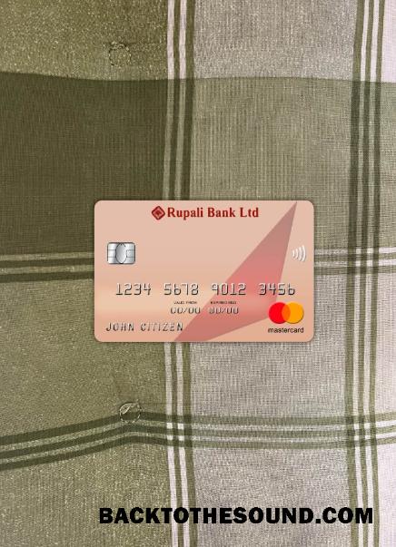 İndir Bangladeş Rupali Banka Mastercard foto-görünüm Ön Örnek şablon