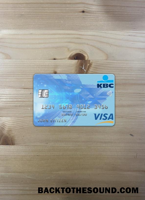 İndir Belçika KBC Banka Vize Kart foto-görünüm Ön Örnek şablon