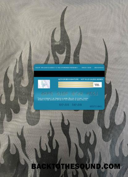 İndir Bolivya Credito Banka Vize Kart foto-görünüm Arka Örnek şablon