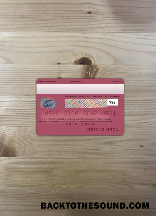 İndir Bosna Hersek Addiko Banka Mastercard foto-görünüm Arka Örnek ön izleme