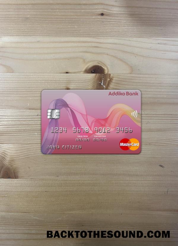 İndir Bosna Hersek Addiko Banka Mastercard foto-görünüm Ön Örnek taslak