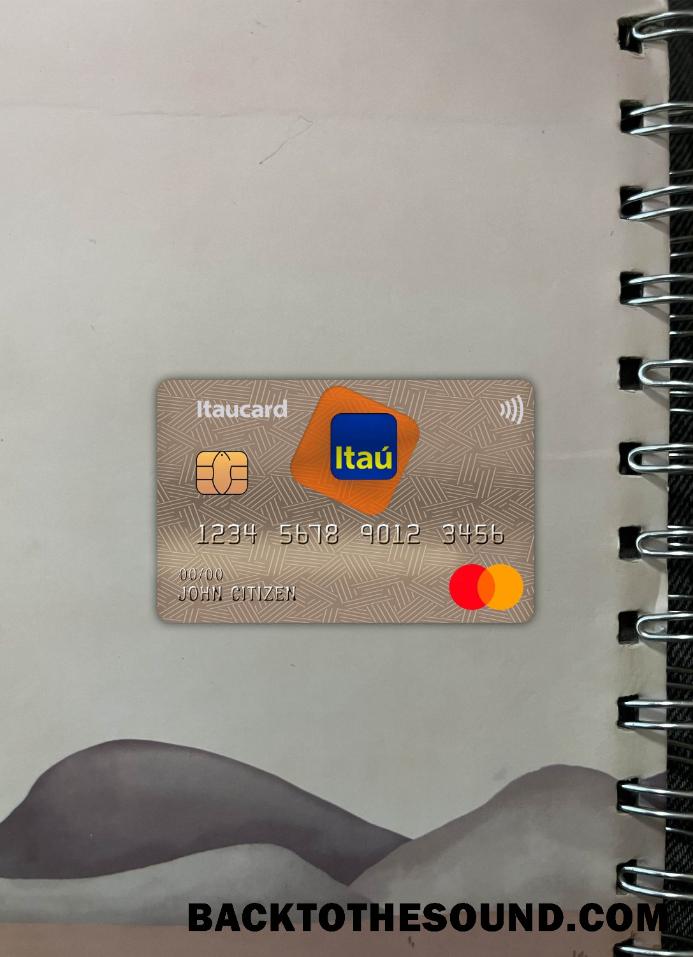 İndir Brezilya Itaú Banka master Kart foto-görünüm Ön Örnek taslak