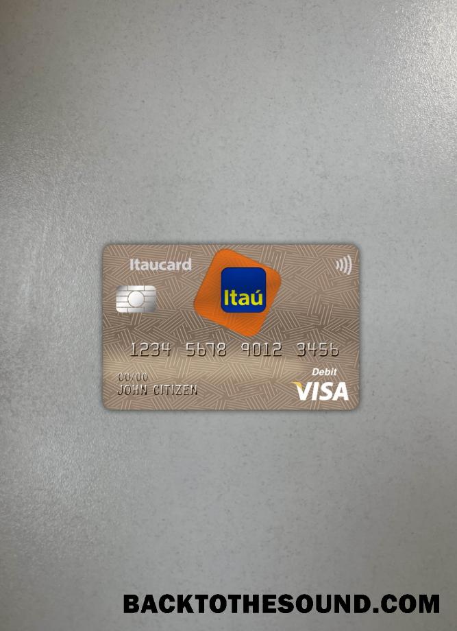 İndir Brezilya Itaú Banka Vize Kart Banka foto-görünüm Ön Örnek şablon