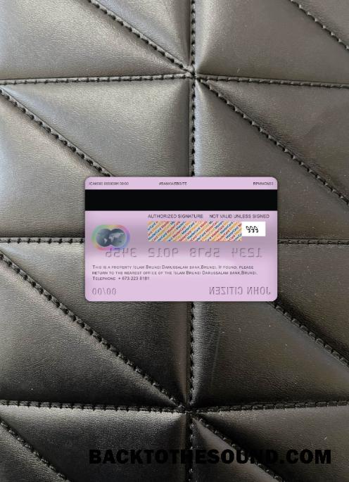 İndir Brunei Banka Islam Brunei Darussalam Banka Mastercard Banka Kart foto-görünüm Arka Örnek taslak