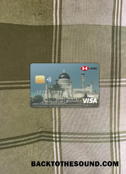 İndir Brunei HSBC Banka Vize Kart foto-görünüm Ön Örnek şablon