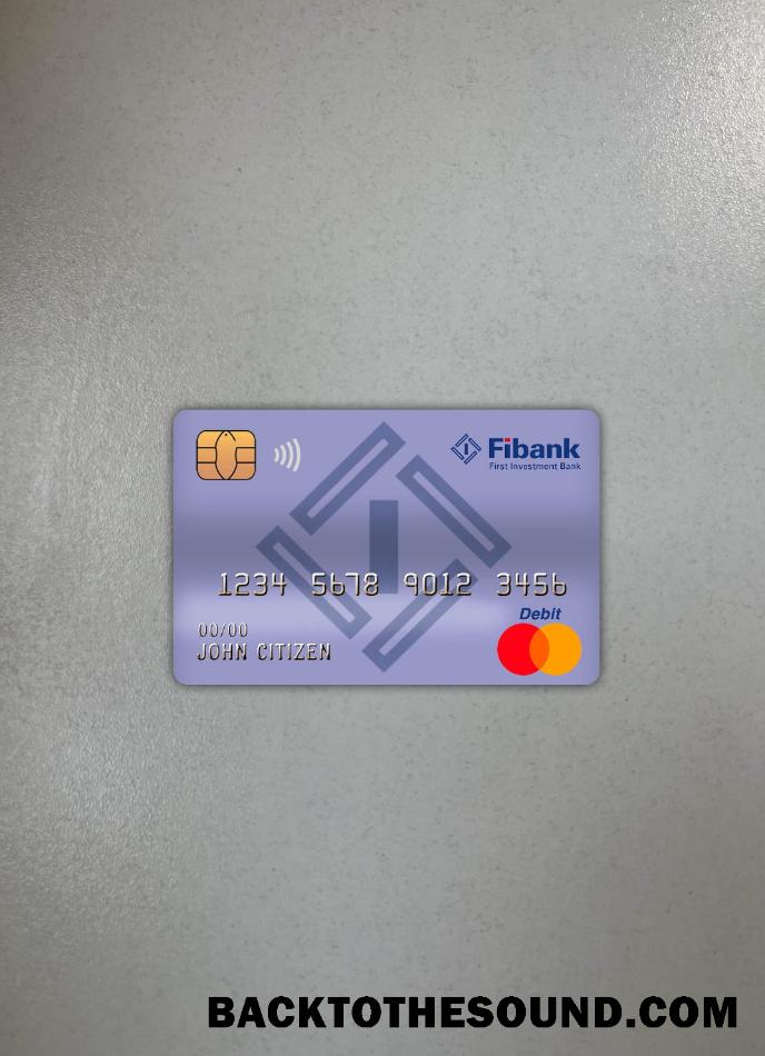 İndir Bulgaristan Fibank Banka master Banka Kart foto-görünüm Ön Örnek taslak