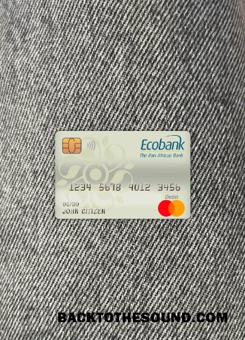 İndir Burkina Faso Ecobank Banka master Banka Kart foto-görünüm Ön Örnek taslak