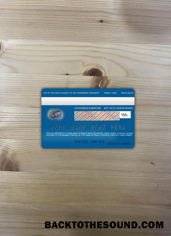 İndir Yeşil Burun Banco Inter Atlântico Banka Mastercard foto-görünüm Arka Örnek şablon