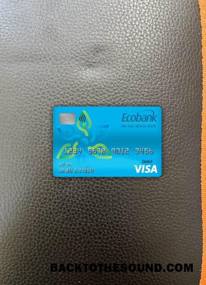 İndir Kamerun Ecobank Banka Vize Banka Kart foto-görünüm Ön Örnek ön izleme