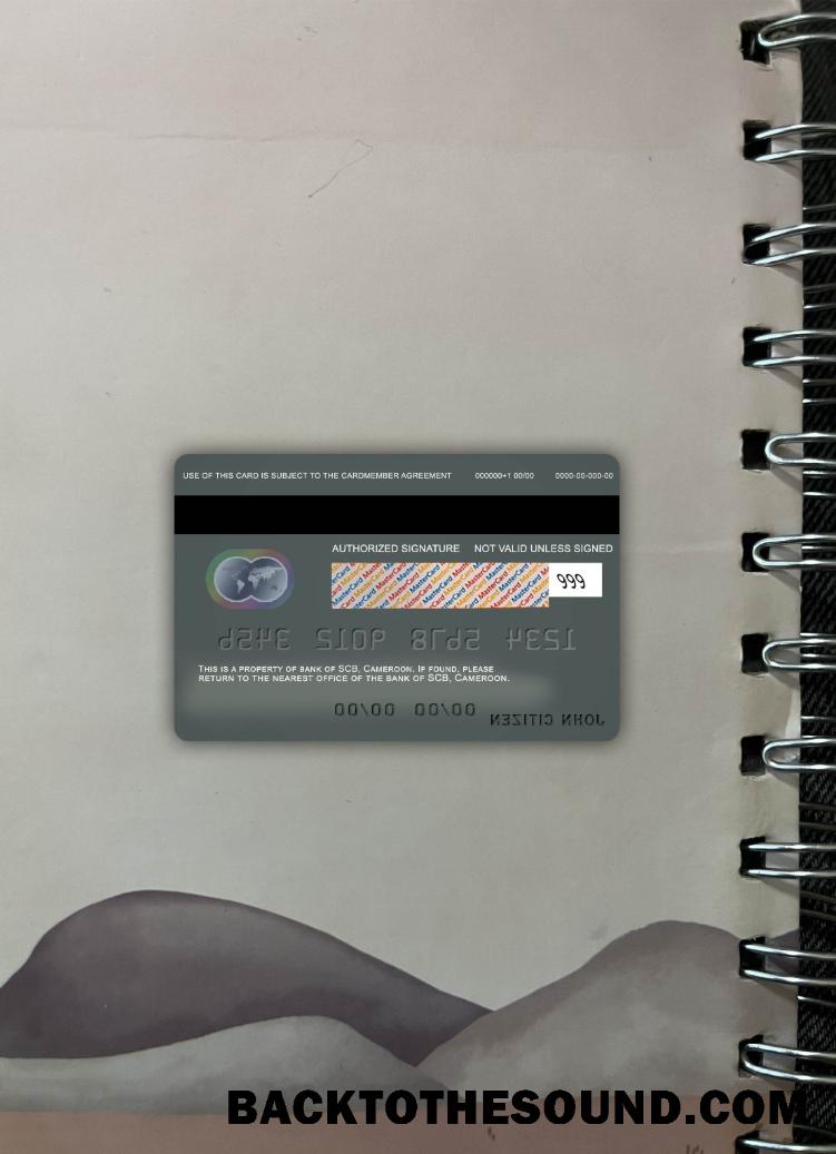 İndir Kamerun SCB Banka Mastercard foto-görünüm Arka Örnek örnek