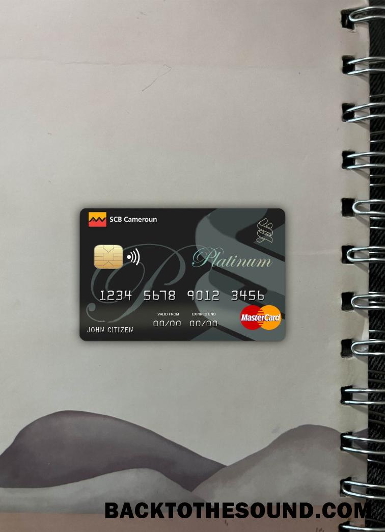 İndir Kamerun SCB Banka Mastercard foto-görünüm Ön Örnek şablon