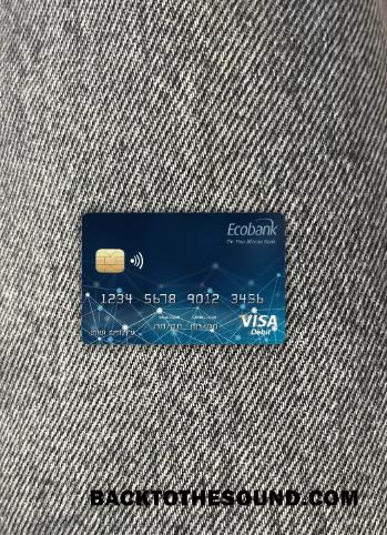 İndir Orta Afrika Cumhuriyeti Ecobank Banka Vize Kart foto-görünüm Ön Örnek ön izleme