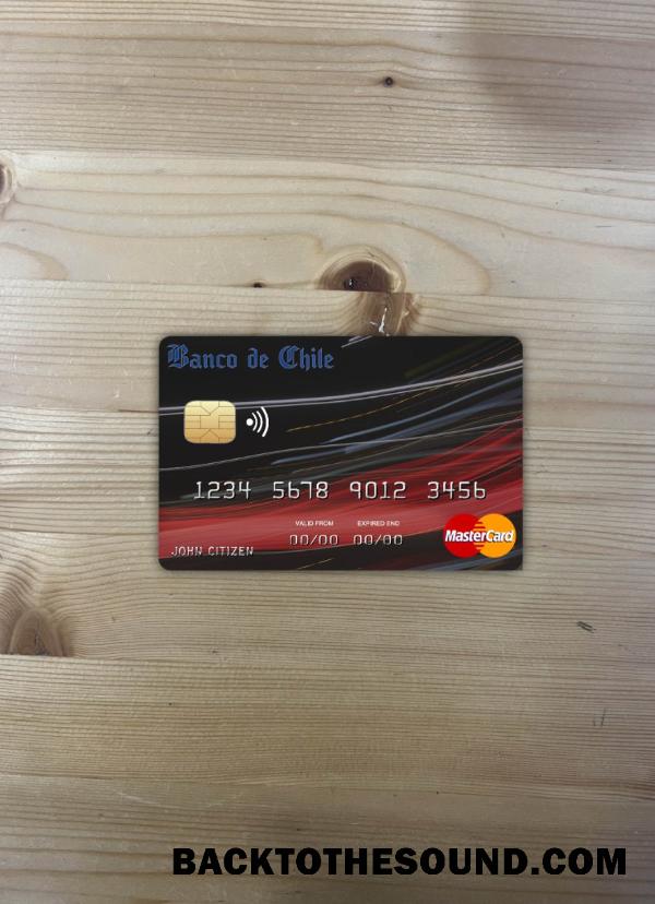 İndir Şili Banco de Şili Banka Mastercard foto-görünüm Ön Örnek tasarım