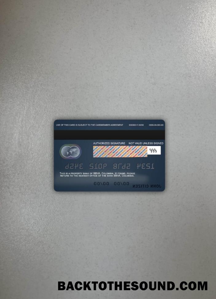İndir Kolombiya BBVA Banka Mastercard foto-görünüm Arka Örnek örnek