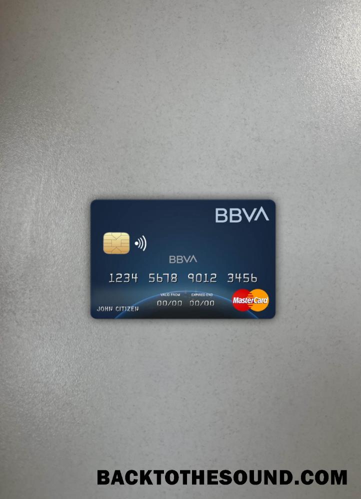 İndir Kolombiya BBVA Banka Mastercard foto-görünüm Ön Örnek şablon