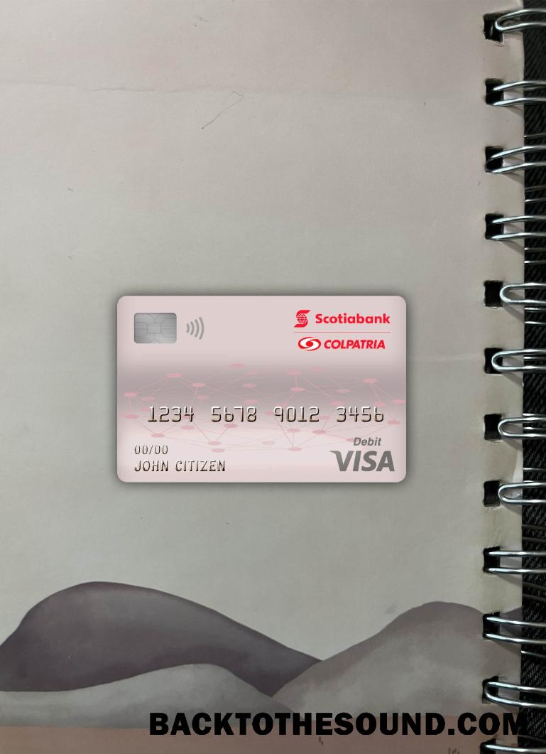 İndir Kolombiya Scotiabank colpatria Banka Vize Banka Kart foto-görünüm Ön Örnek ön izleme