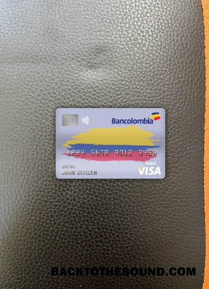 İndir Kolombiya bancolombia Banka Vize Banka Kart foto-görünüm Ön Örnek taslak