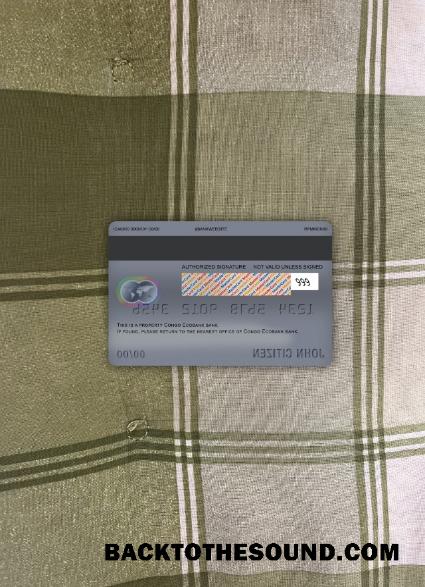 İndir Kongo Ecobank Banka master Banka Kart foto-görünüm Arka Örnek örnek
