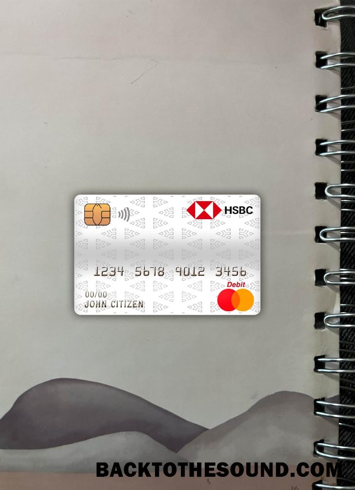 İndir Çek HSBC Banka master Banka Kart foto-görünüm Ön Örnek şablon