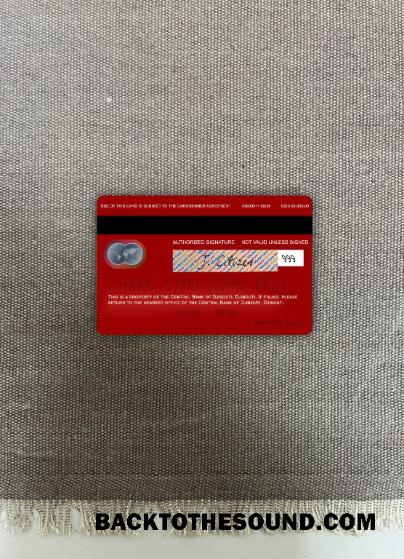 İndir Cibuti Central Banka of Cibuti Mastercard foto-görünüm Arka Örnek tasarım