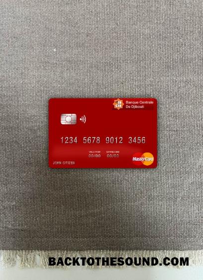 İndir Cibuti Central Banka of Cibuti Mastercard foto-görünüm Ön Örnek tasarım