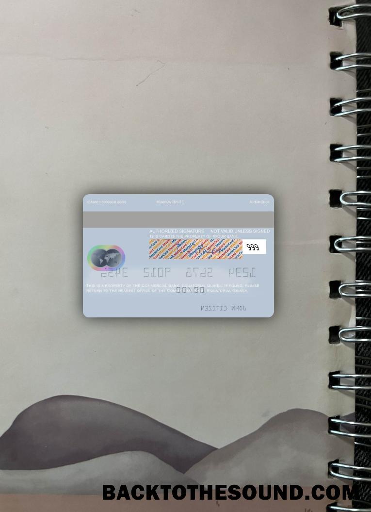 İndir Ekvator Ginesi Commerical Banka Guinee Equatoriale Mastercard foto-görünüm Arka Örnek örnek