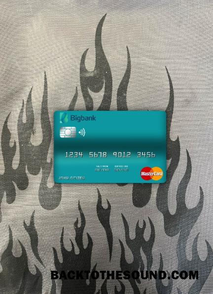 İndir Estonya Bigbank Mastercard foto-görünüm Ön Örnek taslak