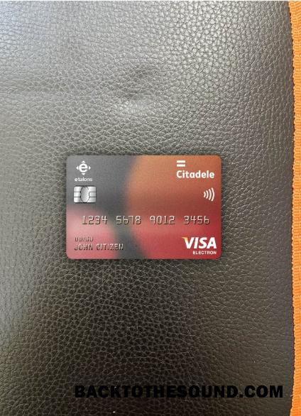 İndir Estonya Citadele filiale AS Banka Vize electron Kart foto-görünüm Ön Örnek örnek