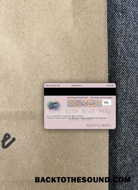 İndir Estonya Coop Pank Mastercard foto-görünüm Arka Örnek taslak