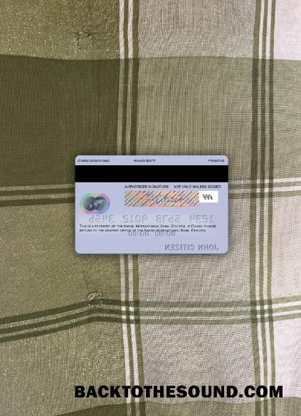 İndir Etiyopya Awash uluslararası Banka Mastercard foto-görünüm Arka Örnek örnek